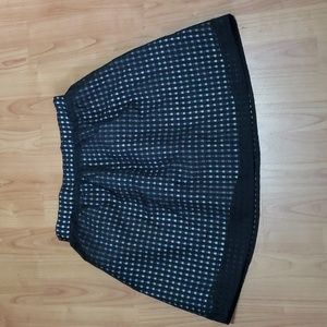 Sheer square overlay Line Skirt